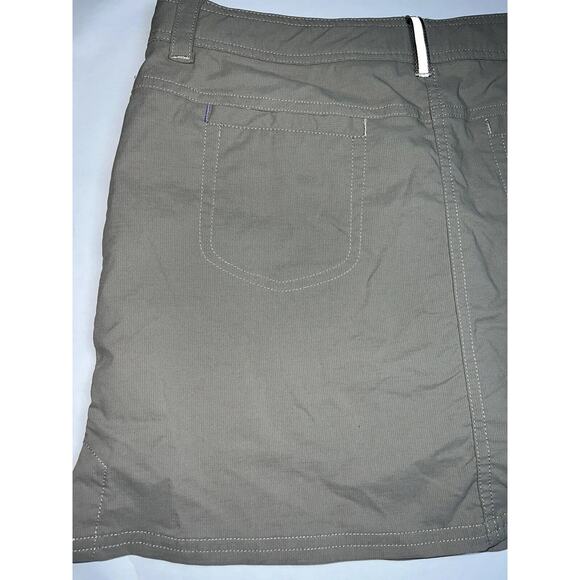 L.L. Bean Skort Girls Size 16 Dark Taupe Purple Shorts Elastic Waist Outdoor - Picture 10 of 12